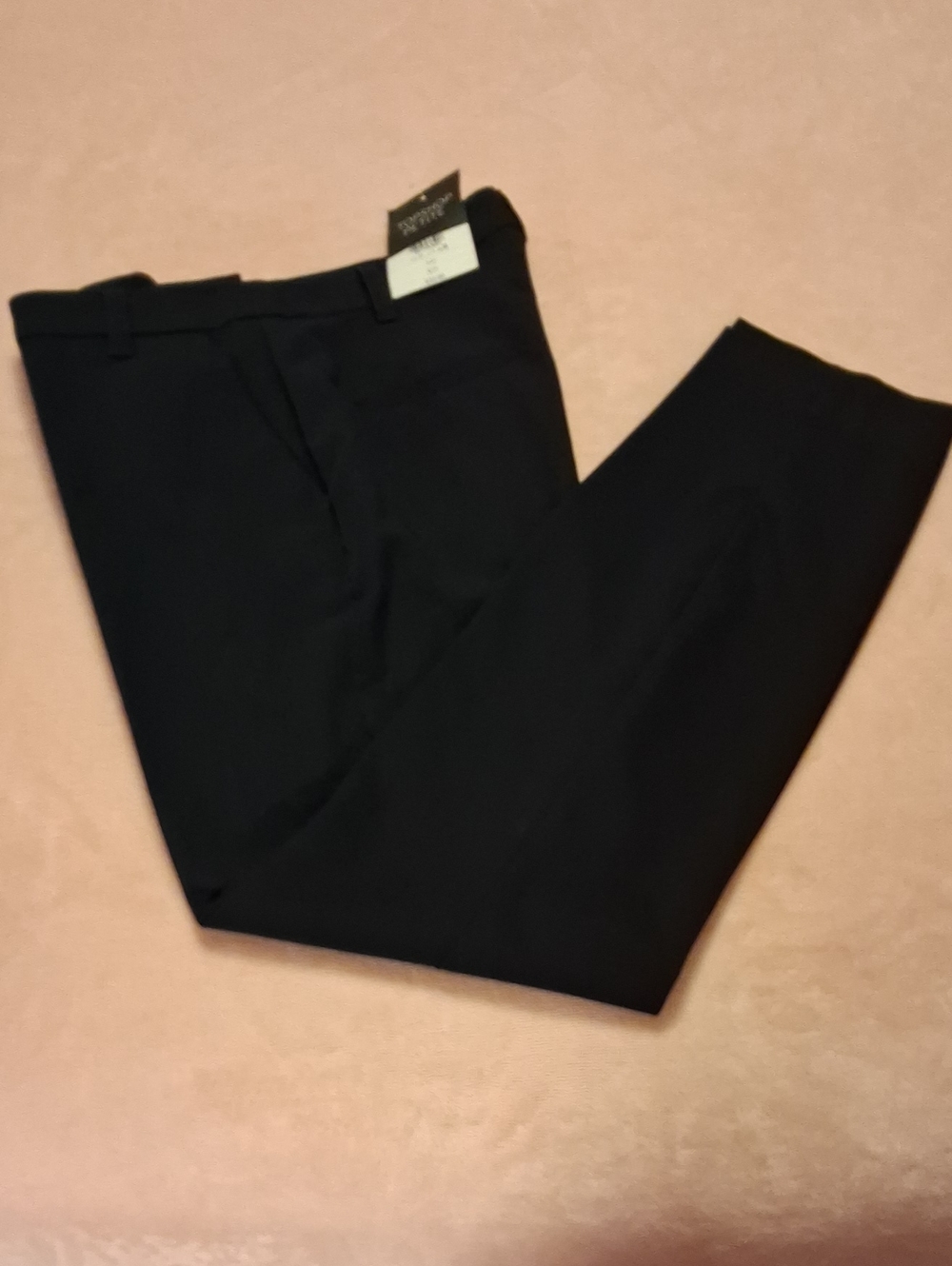 Topshop Dark Navy Tailored Straight Leg Mid Rise Trousers 4 Petite NWT